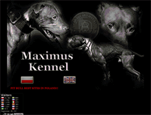 Tablet Screenshot of maximuskennel.com